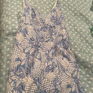 Light blue and white pineapple dress